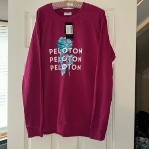 Pink Peloton sweatshirt NWTS size L